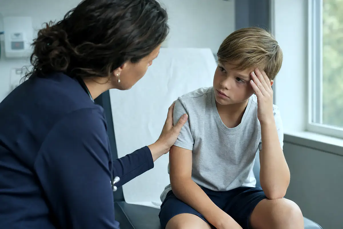 Red flags: when a child's headache needs prompt medical care, illustrating headaches in children